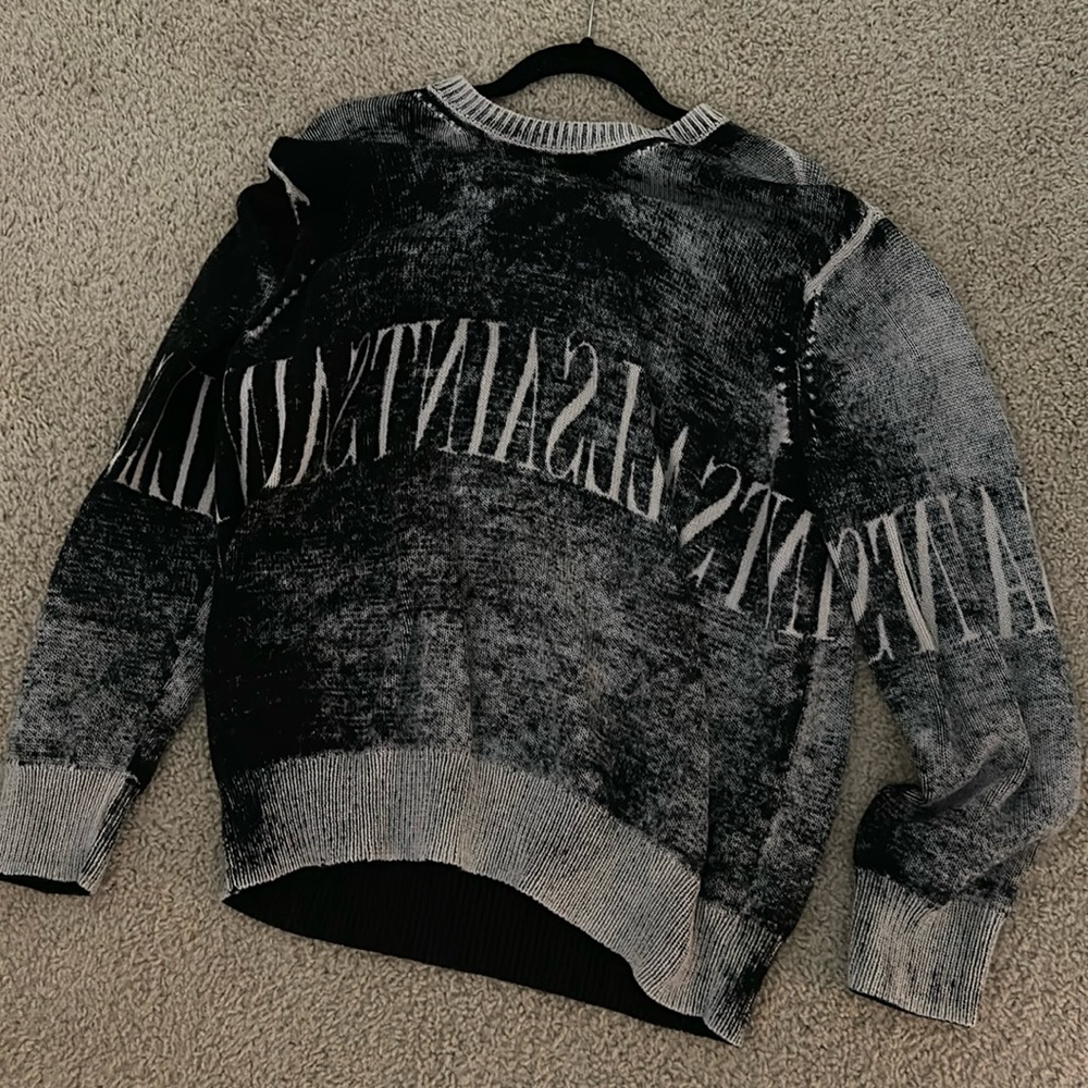 All saints oversized logo sweater size large